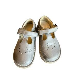 Young Soles Gray Penny T Bar Shoes